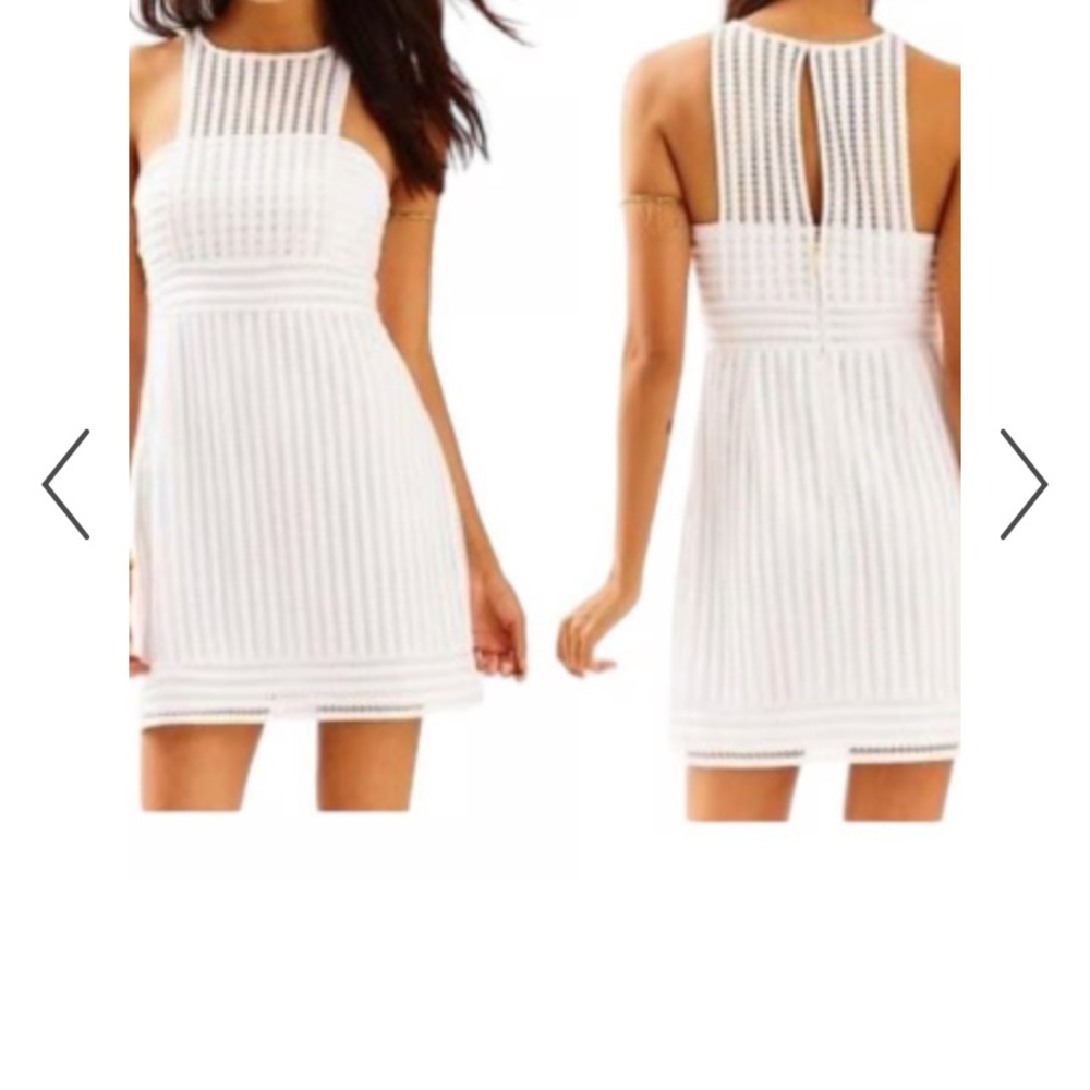 Lilly Pulitzer White Striped Sleeveless Dress